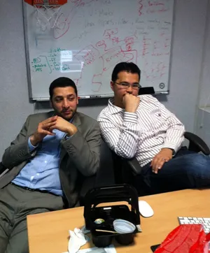 My colleague Morad and I working on the AJE Live Blog Drupal implementation on Jan 21, 2011